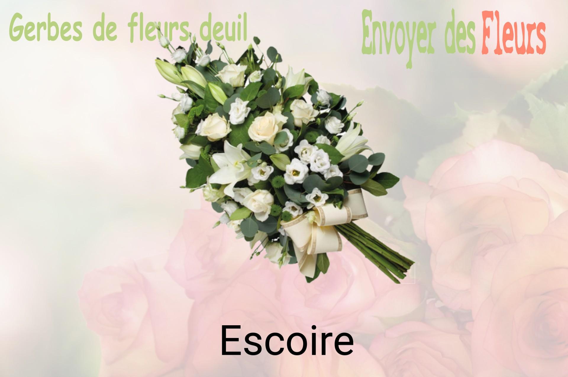 Gerbe de fleurs de deuil livrée à Escoire